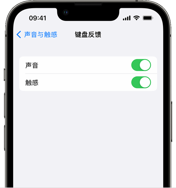 平定苹果14维修分享iPhone 14 系列机型如何开启键盘声音或触感反馈 