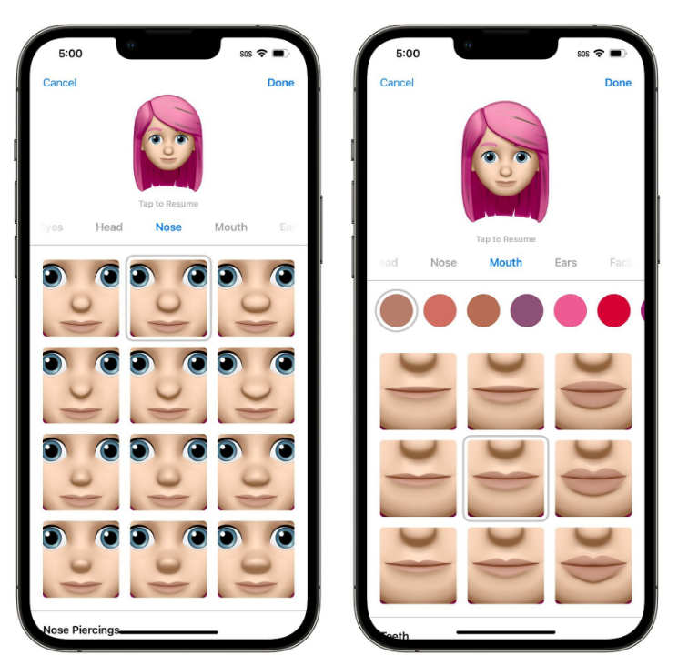 平定苹果手机维修分享​iOS 16中的拟我表情有了哪些变化和升级 